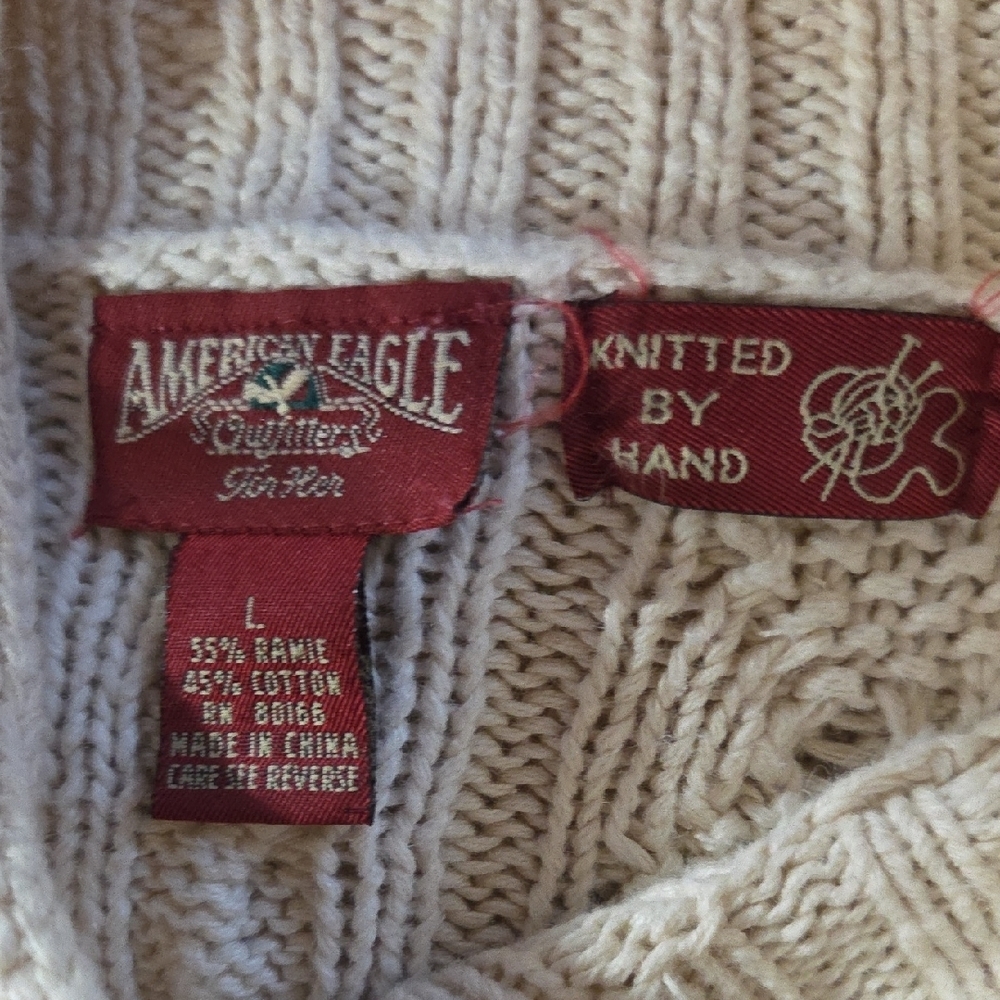American Eagle Cable Hand Knitted Sweater - Picture 5 of 5